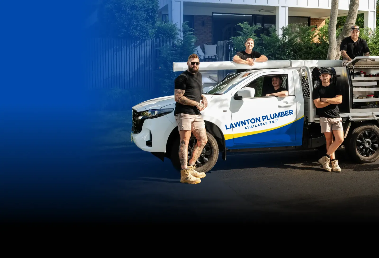 Lawnton Plumber team with the ute